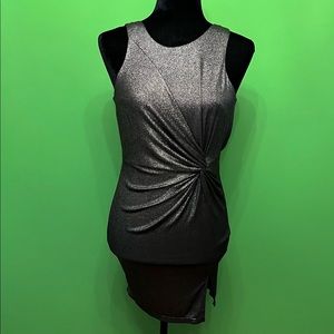 Astr romantic Bronze Gold Party Dress, Size S